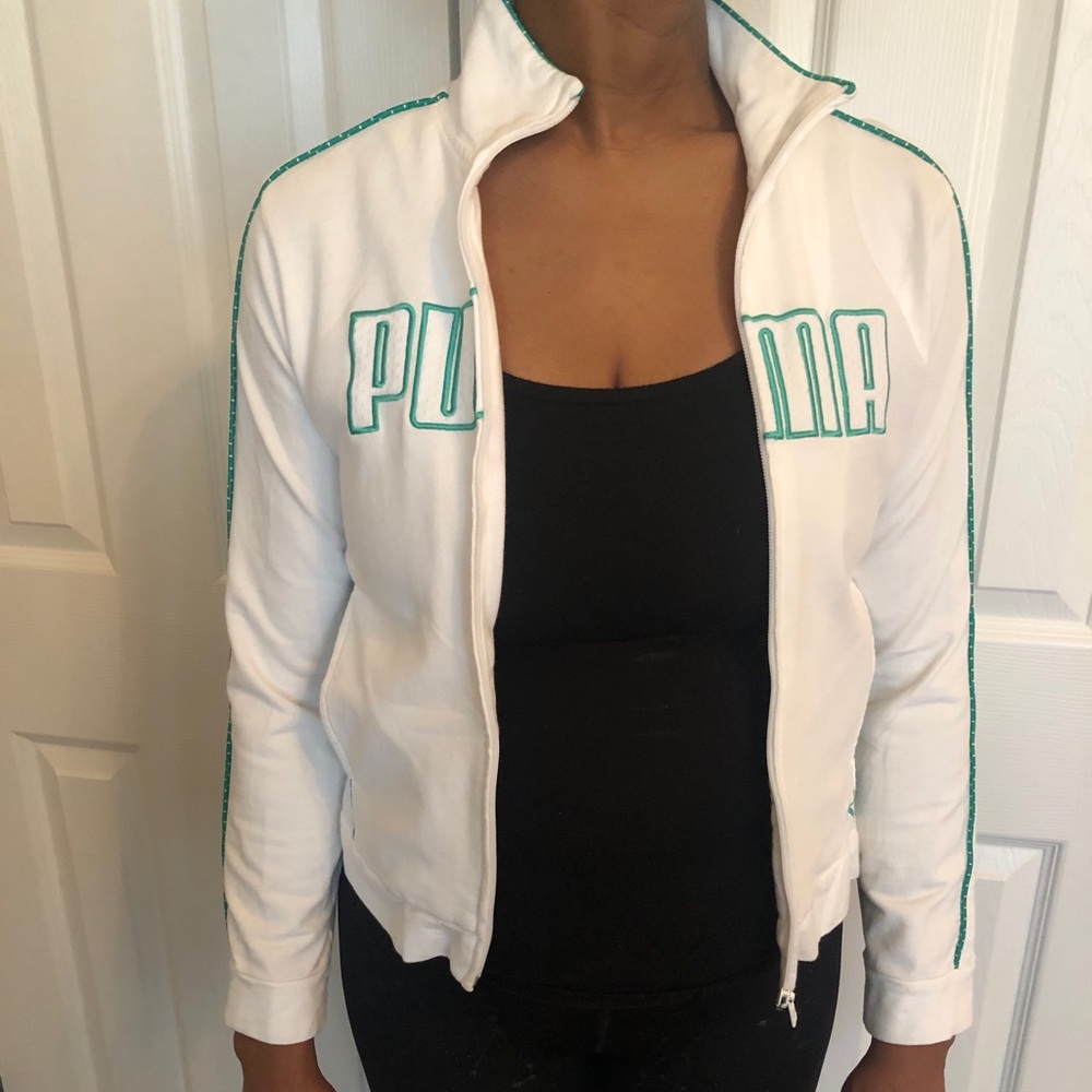 Puma zip up sweatshirt (gently worn)